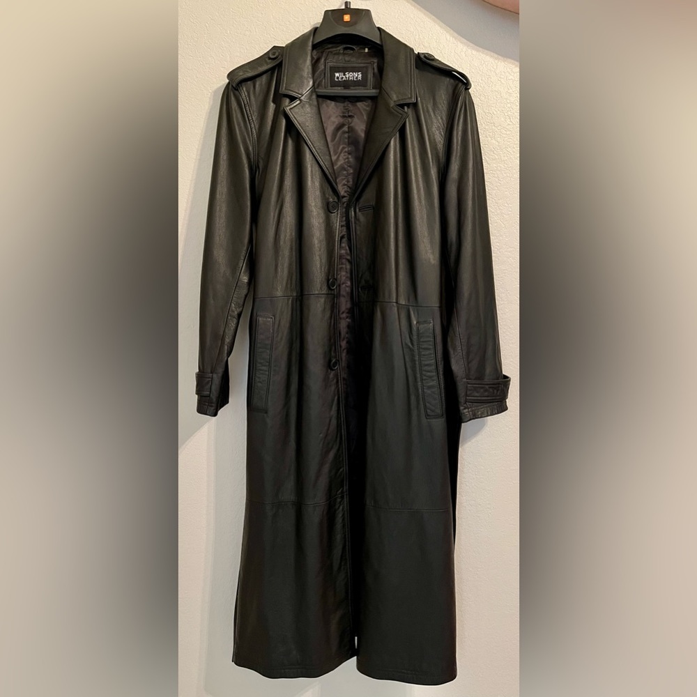 Men’s Wilson leather jacket, reaps leather black